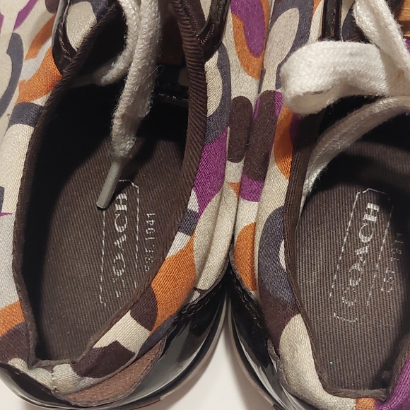 Coach Barrett Poppy sneakers brown patent trim - Picture 12 of 15